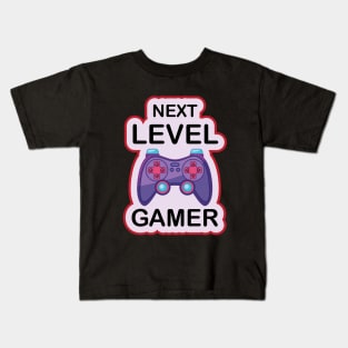 Next Level Gamer Joystick Controller  Design for kids and Gamers Kids T-Shirt